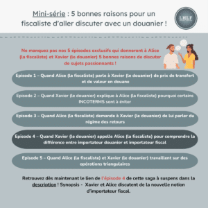 mini série 5 bonnes raisons pour un fiscaliste d’aller discuter avec un douanier ! (3)