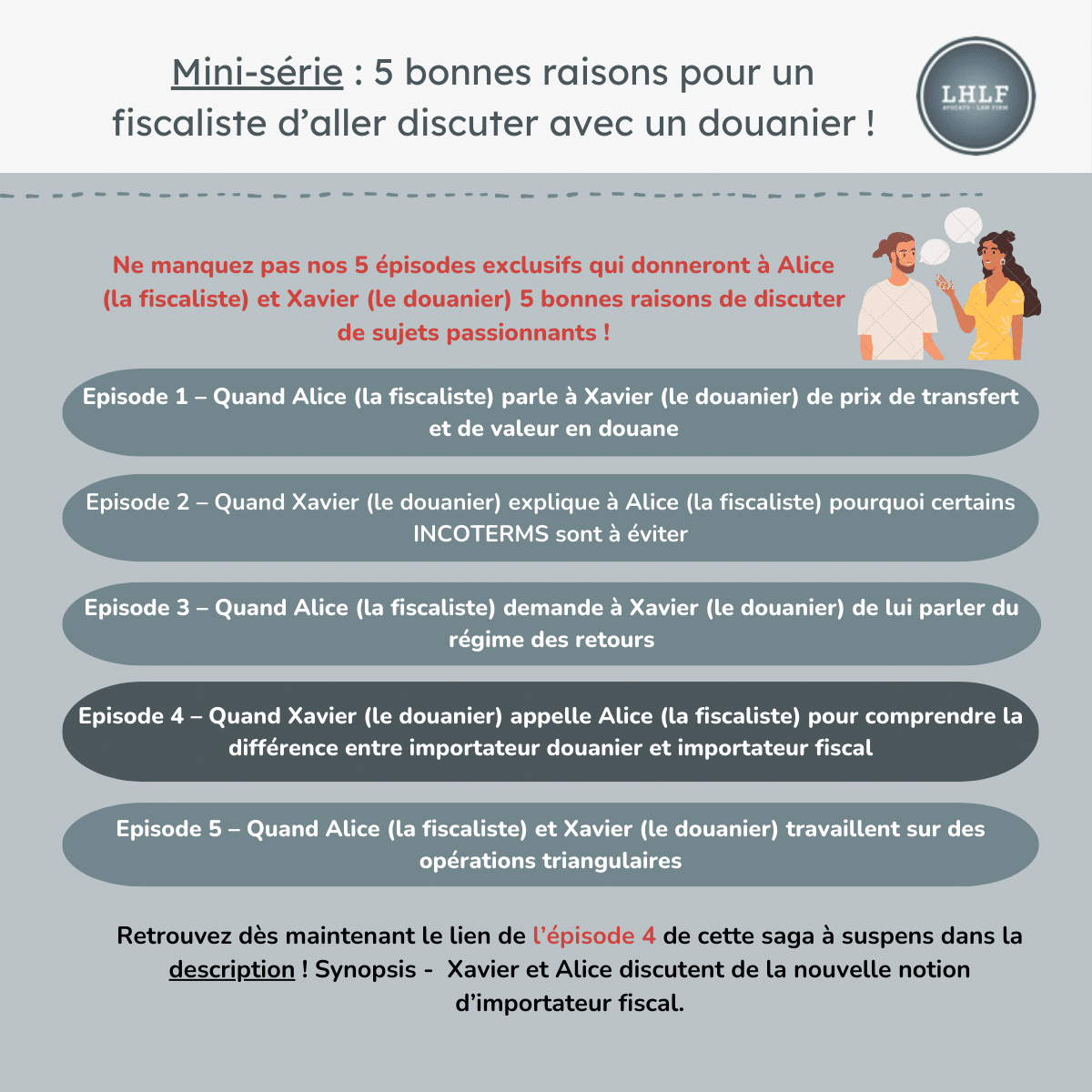 mini série 5 bonnes raisons pour un fiscaliste d’aller discuter avec un douanier ! (3)